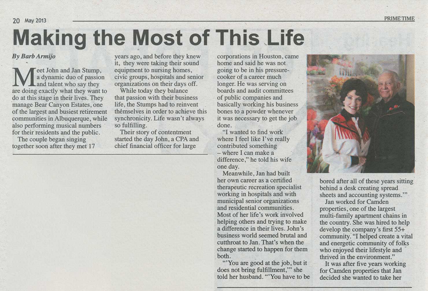 John and Jan article page 1